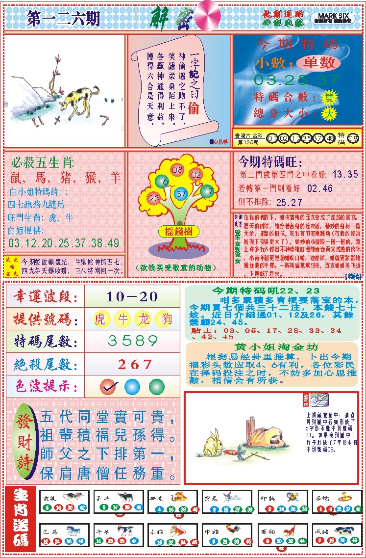 六合彩126期118解密(新图)