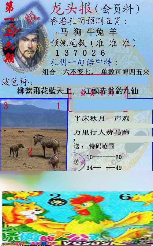 六合彩126期龙头报