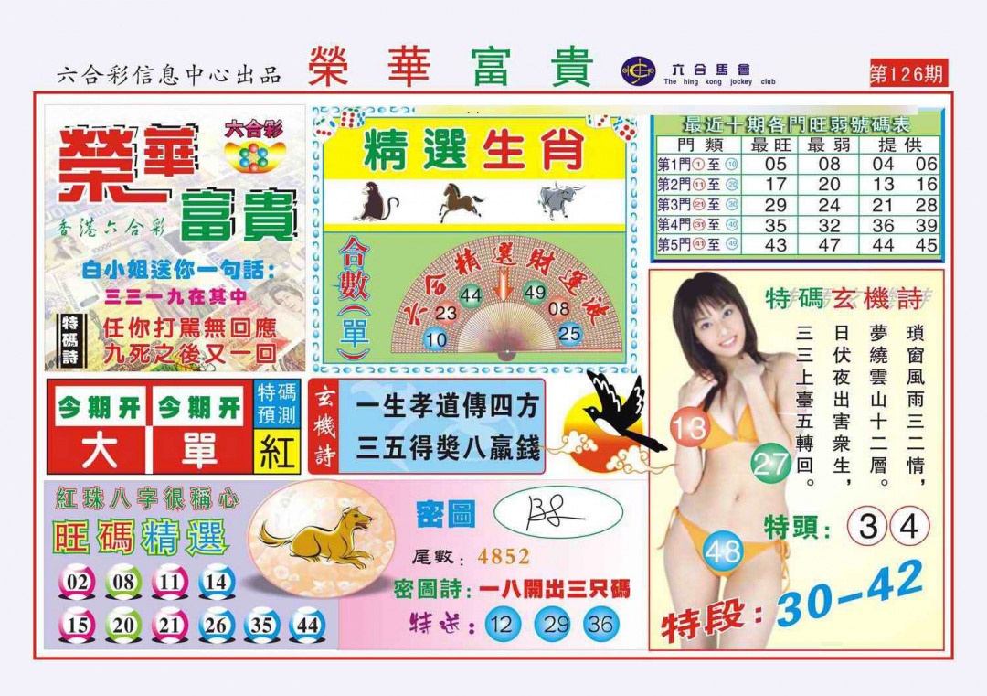 六合彩126期荣华富贵(新图)