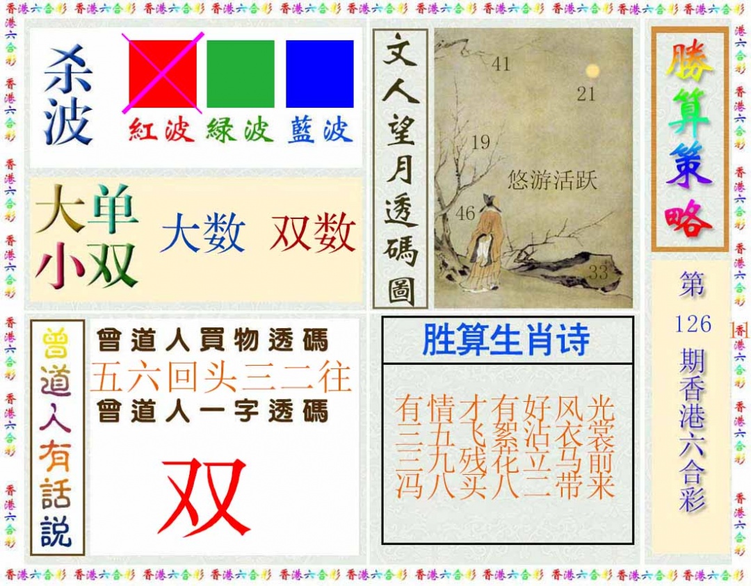 六合彩126期胜算策略(彩)
