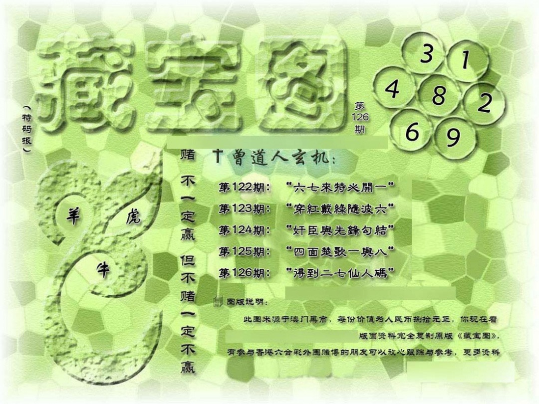六合彩126期假新藏宝图