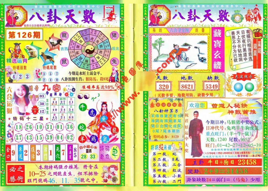 六合彩126期八卦天数
