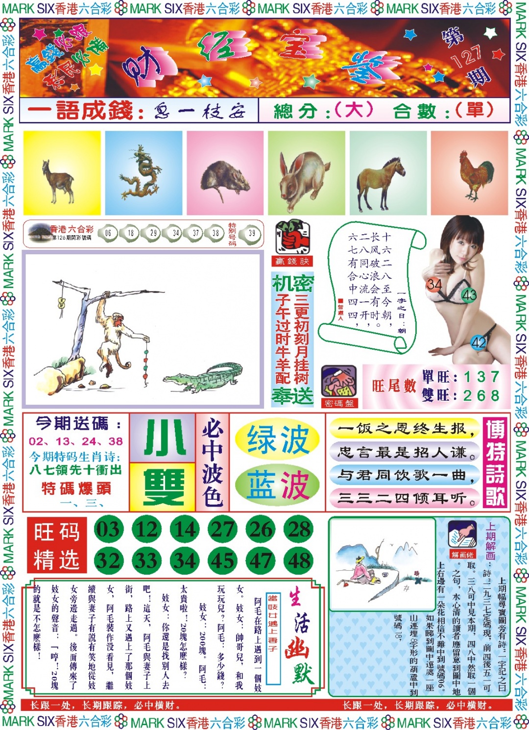 六合彩127期118财经宝鉴(新图)