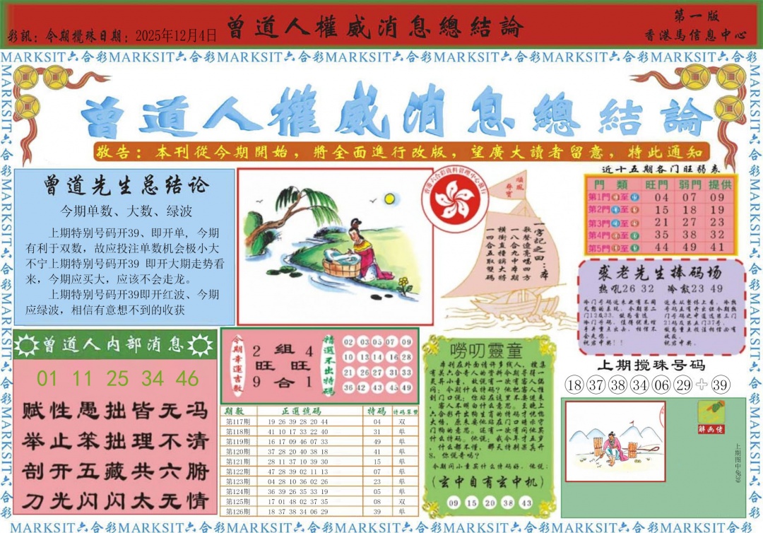 六合彩127期曾道人权威消息A