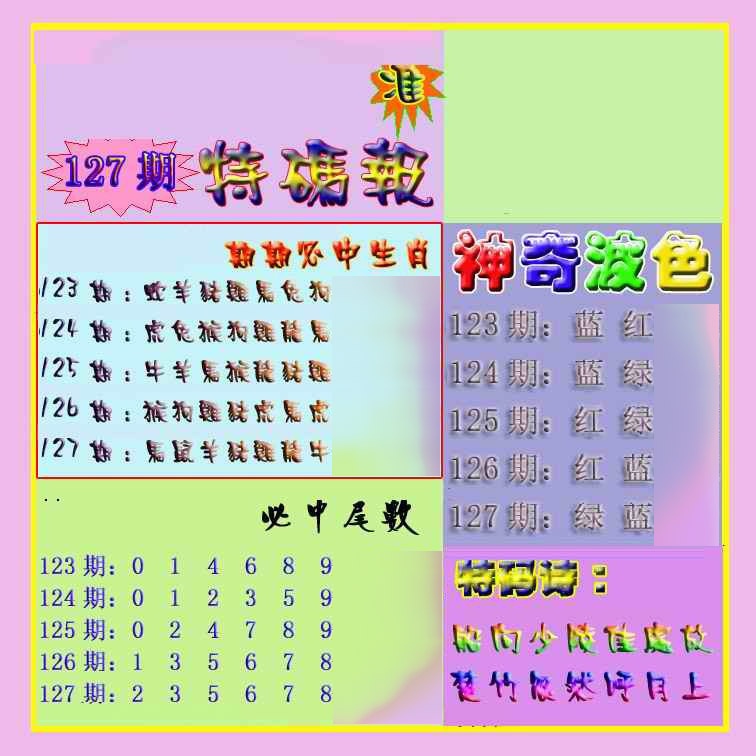 六合彩127期生财有道特码报