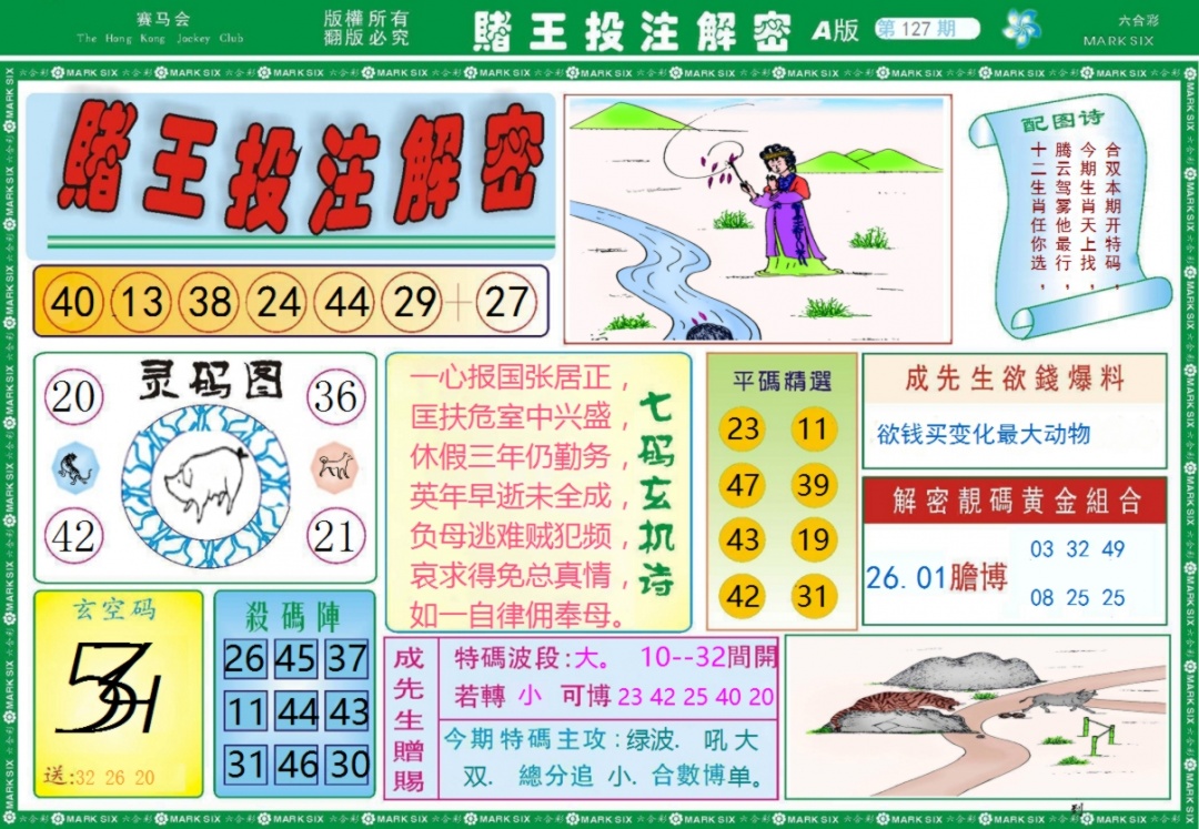 六合彩127期赌王投注解密记录