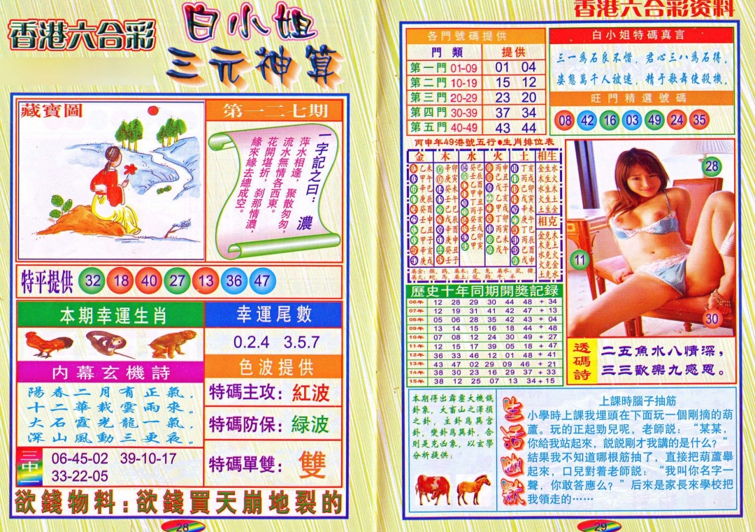 六合彩127期三元神算