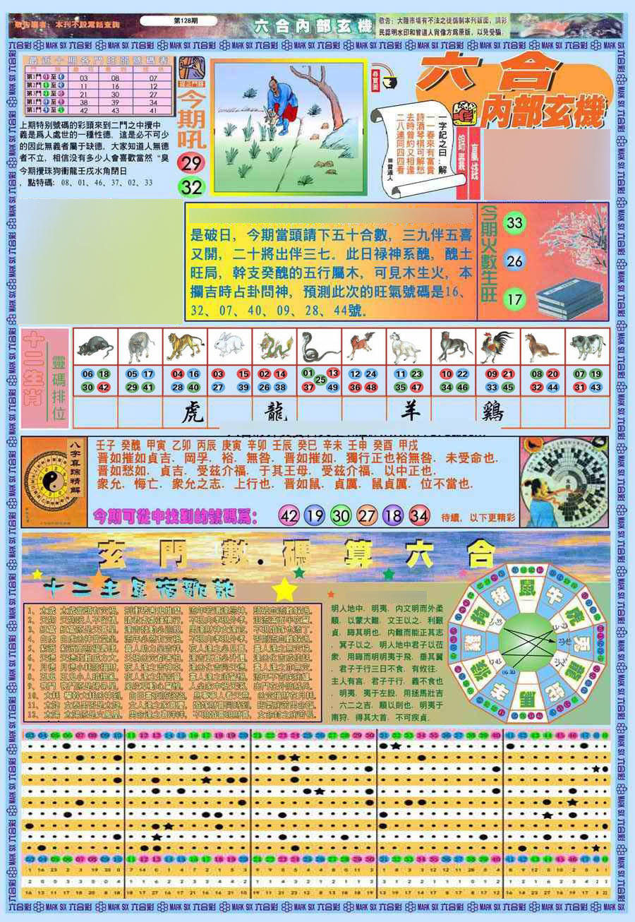 六合彩128期(新版)内部玄机A