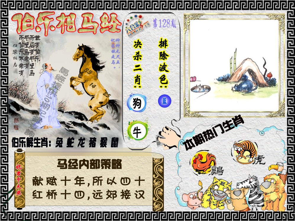 六合彩128期伯乐相马经（荐）
