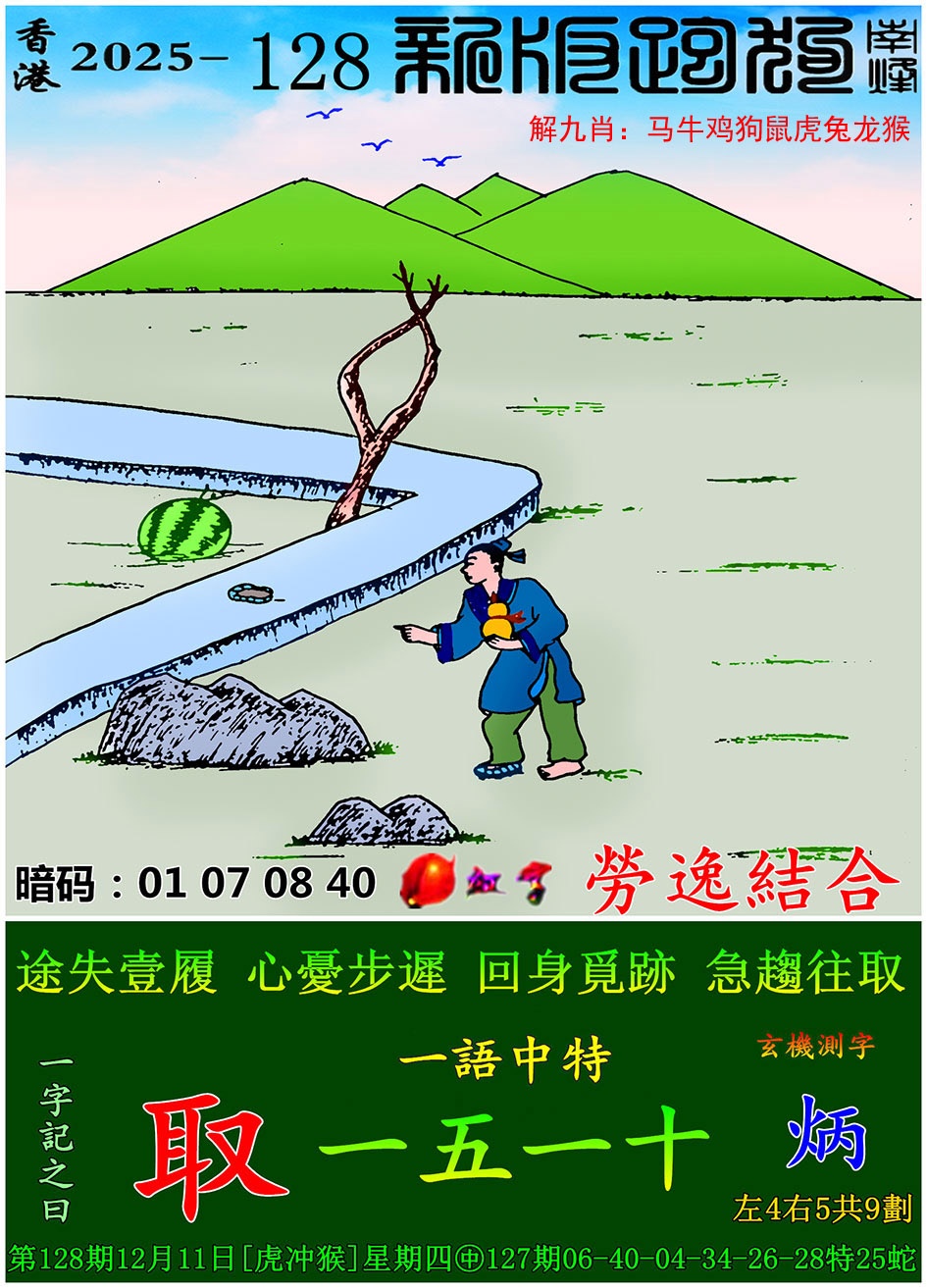 六合彩128期新版跑狗图