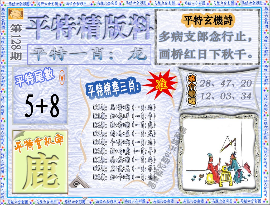 六合彩128期平特精版料（荐）