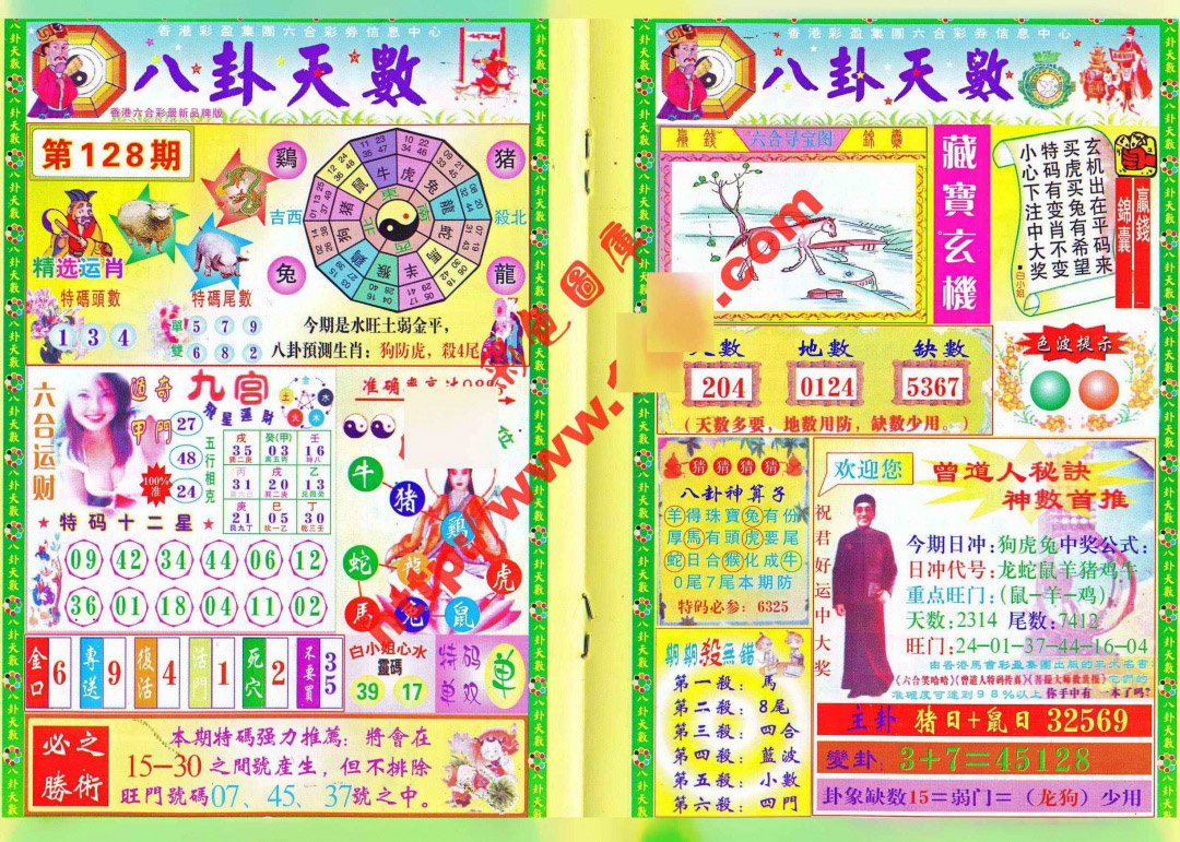 六合彩128期八卦天数