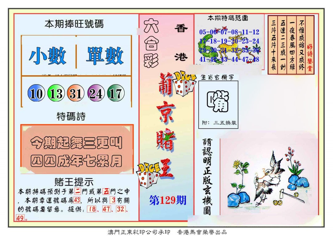 六合彩129期葡京赌王彩