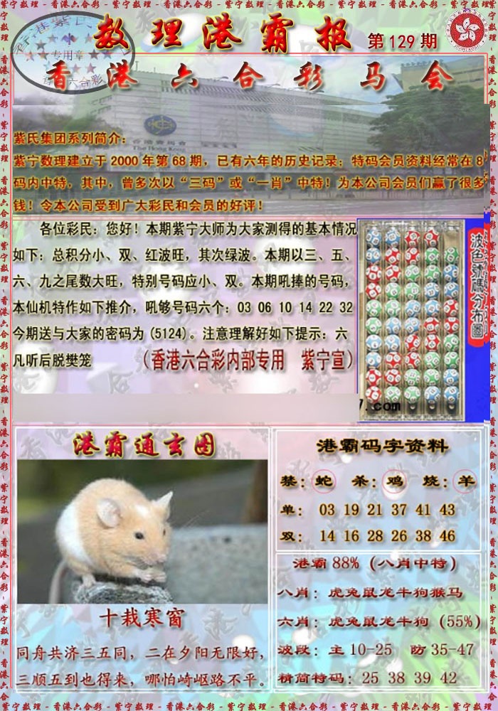 六合彩129期港霸报