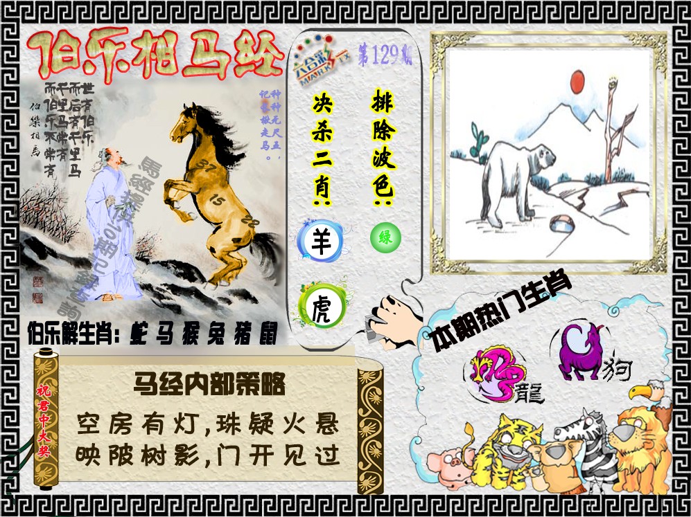 六合彩129期伯乐相马经（荐）