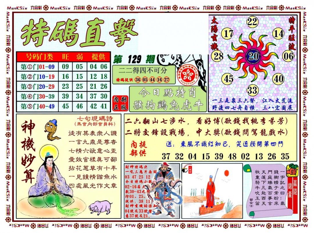 六合彩129期特马直击