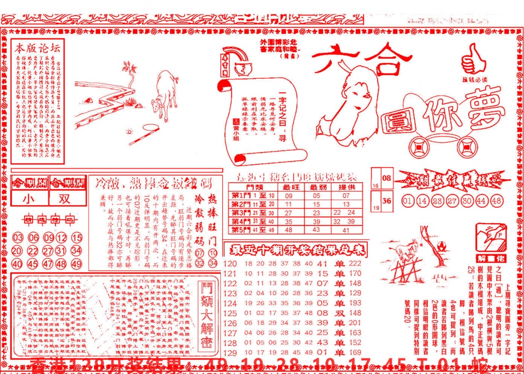 六合彩130期六合圆你梦A