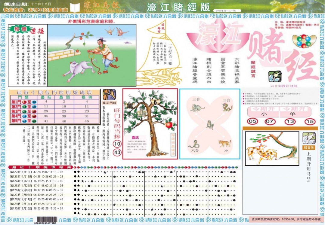 六合彩131期濠江赌经A