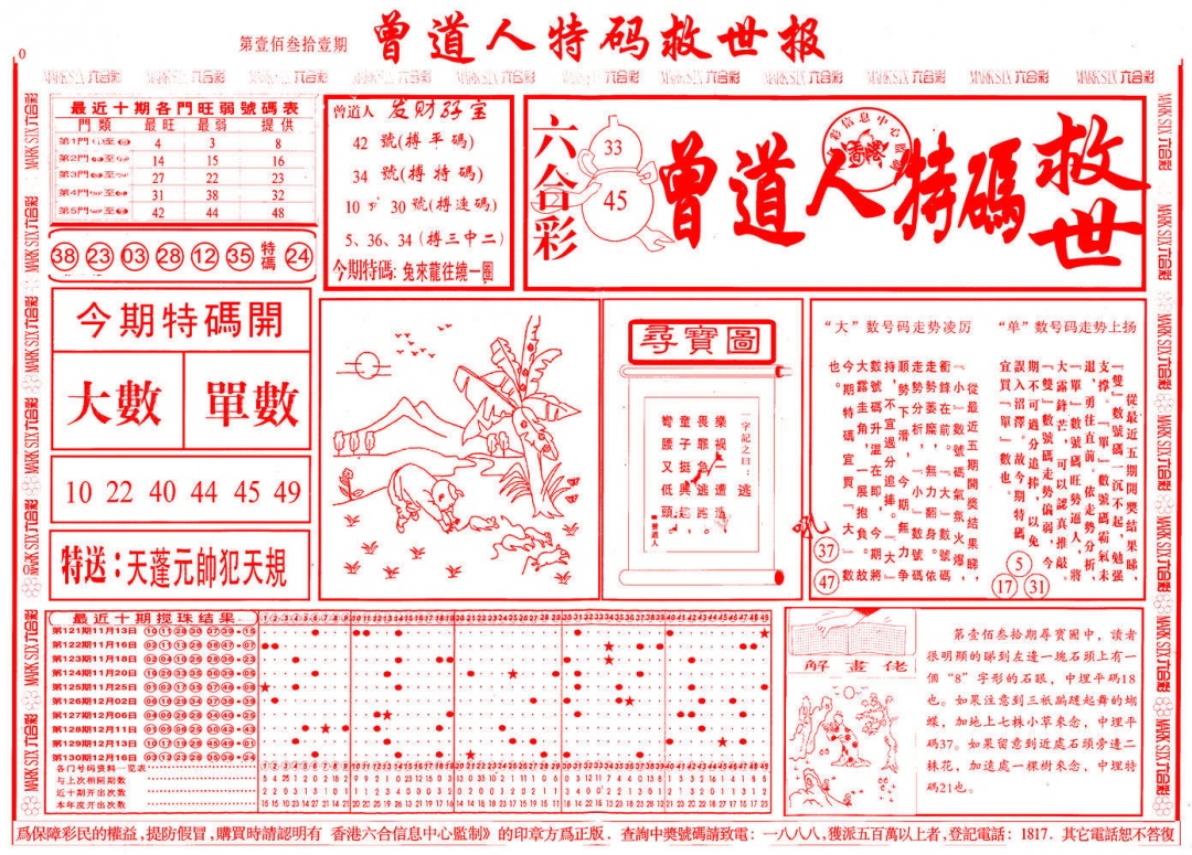 六合彩131期曾道人特码救世A