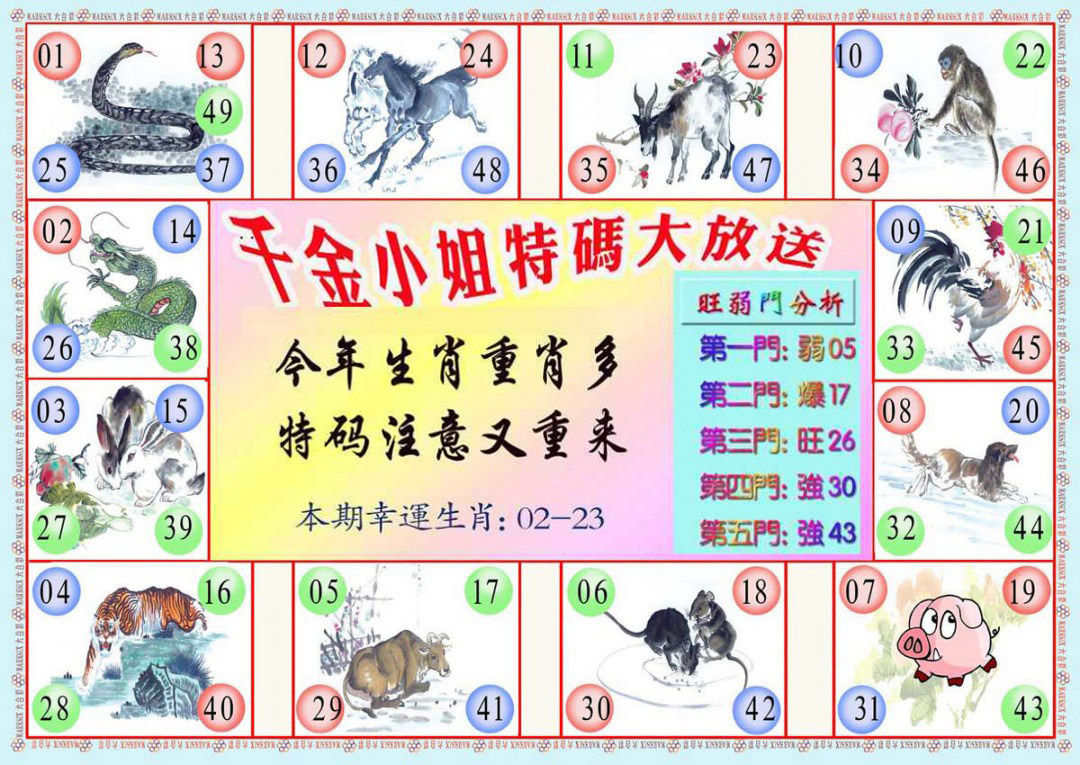 六合彩131期千金小姐B版