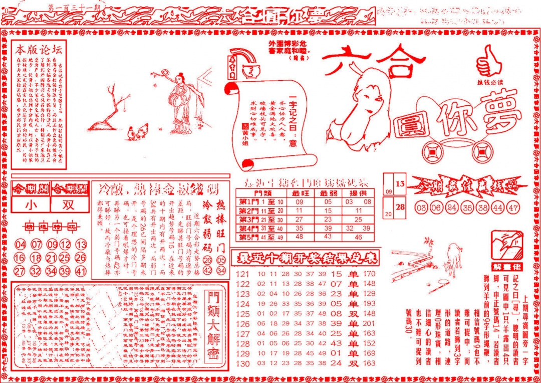 六合彩131期六合圆你梦A