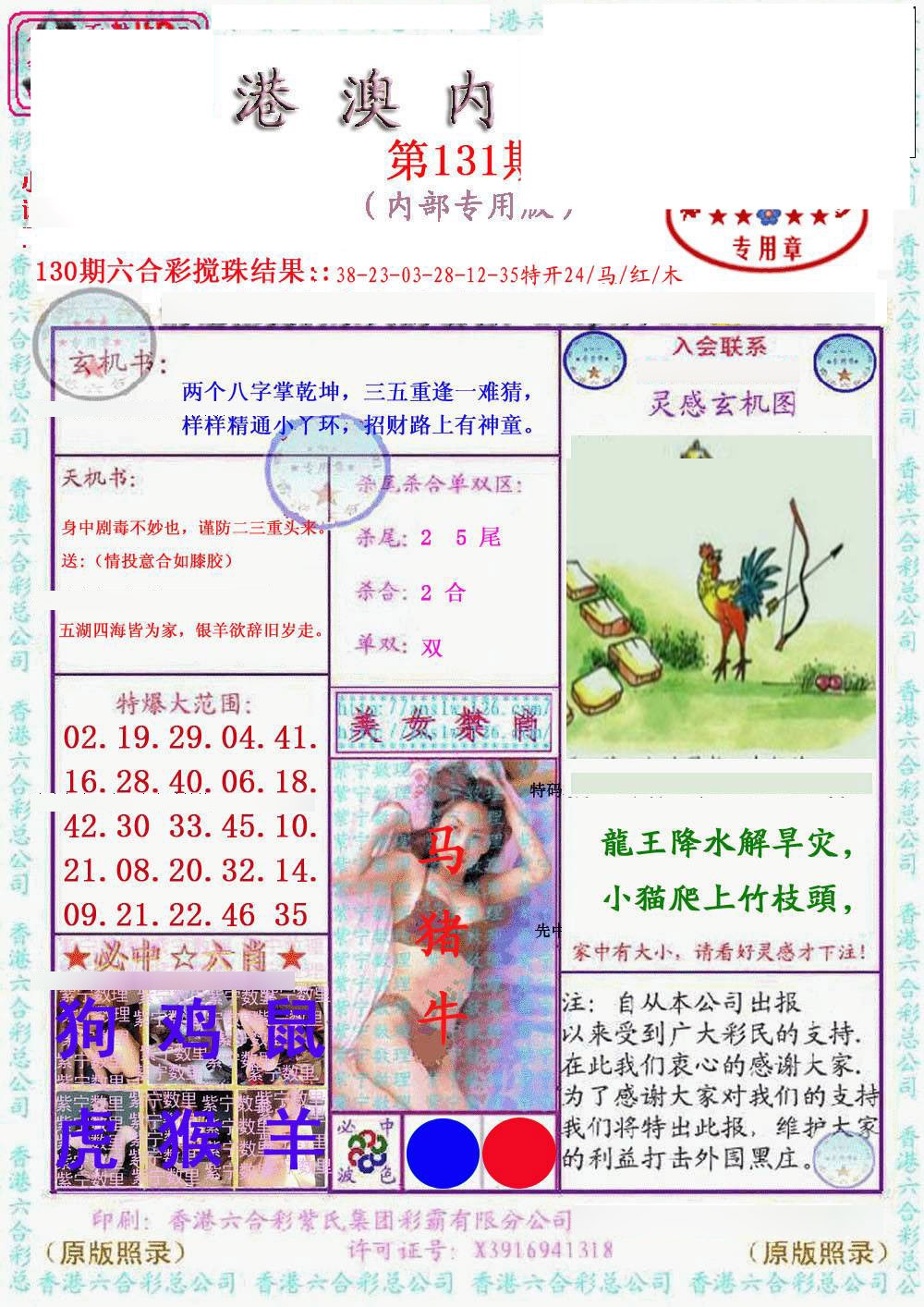 六合彩131期港澳内幕报