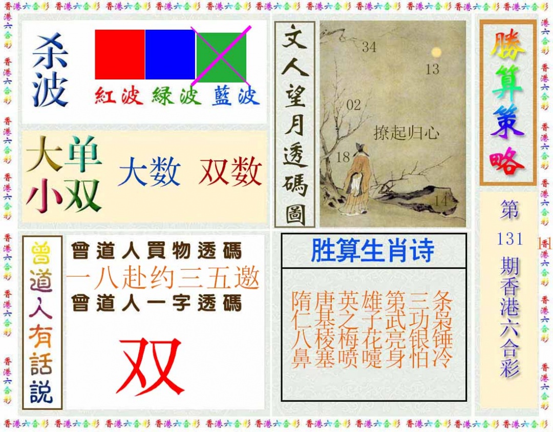 六合彩131期胜算策略(彩)