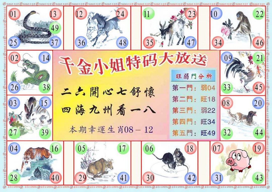 六合彩131期(新版)千金小姐B