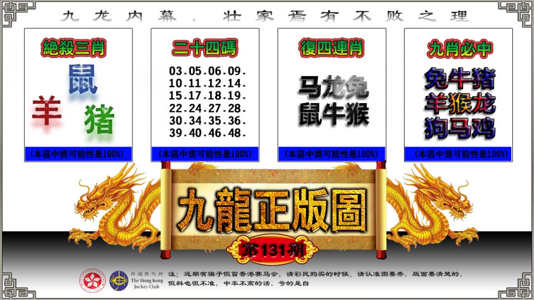 六合彩131期九龙正版图