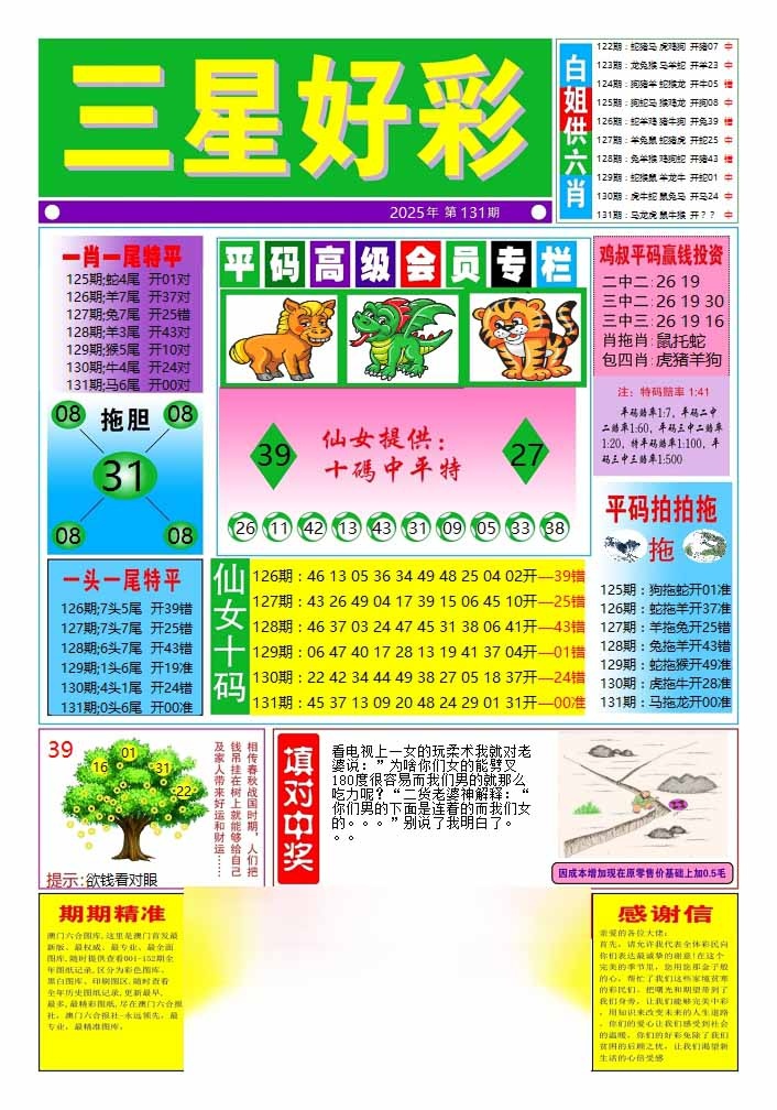 六合彩131期三星好彩4