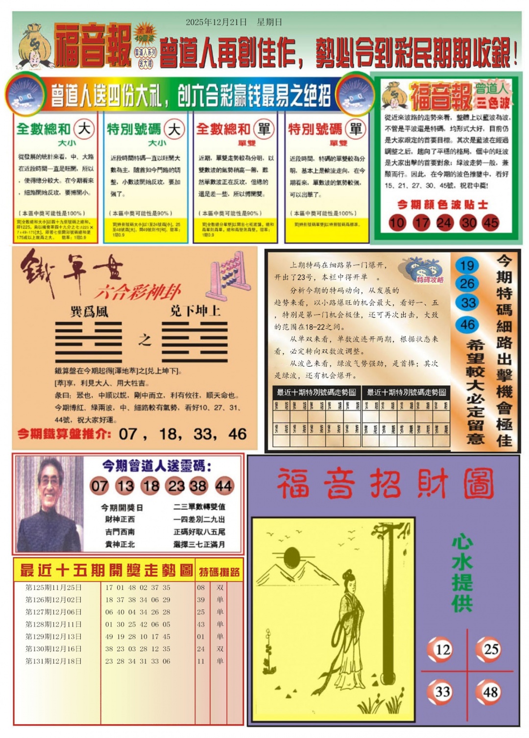 六合彩132期福音报B