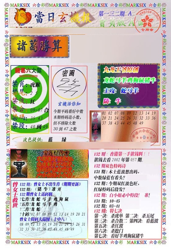 六合彩132期当日玄机-1
