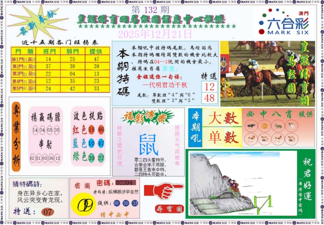 六合彩132期皇冠体育网马经图记录