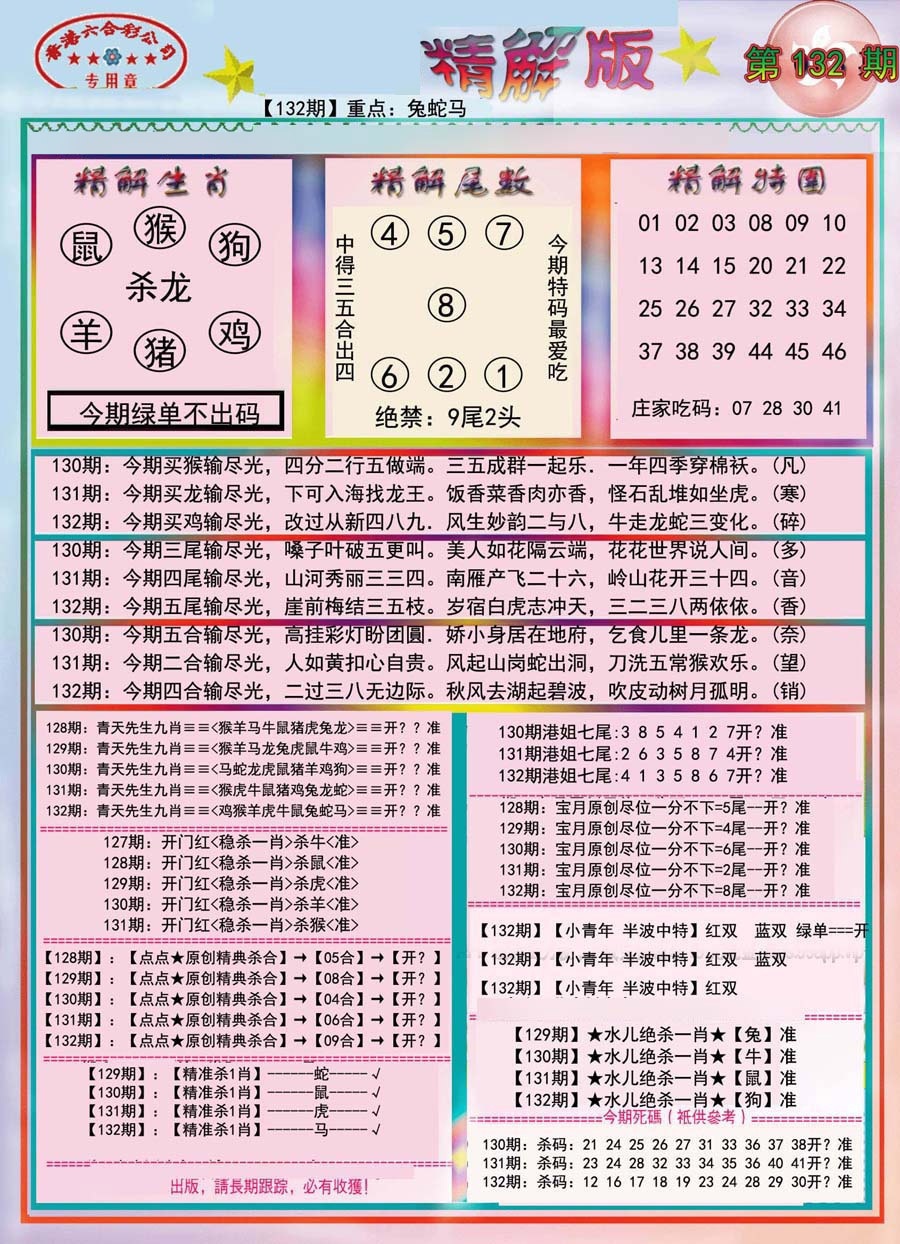 六合彩132期精解版-彩