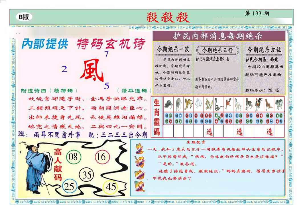 六合彩133期马经杀杀杀B(新图推荐)