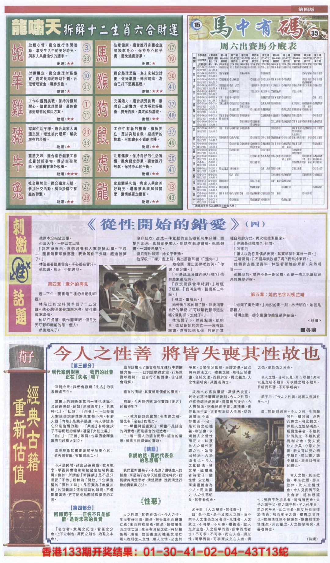 六合彩134期新报跑狗-2(背面)