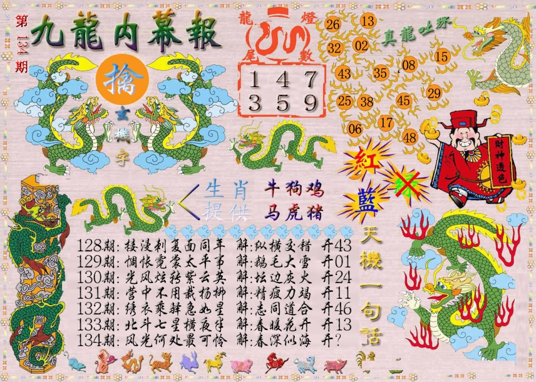 六合彩134期九龙内幕报