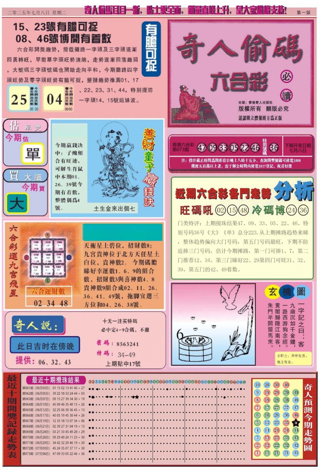 六合彩074期老奇人偷码A