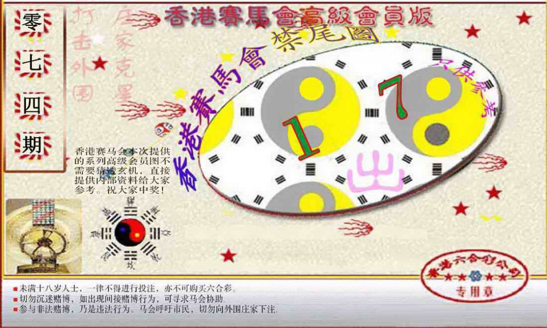 六合彩074期赛马会高级禁尾图(新）