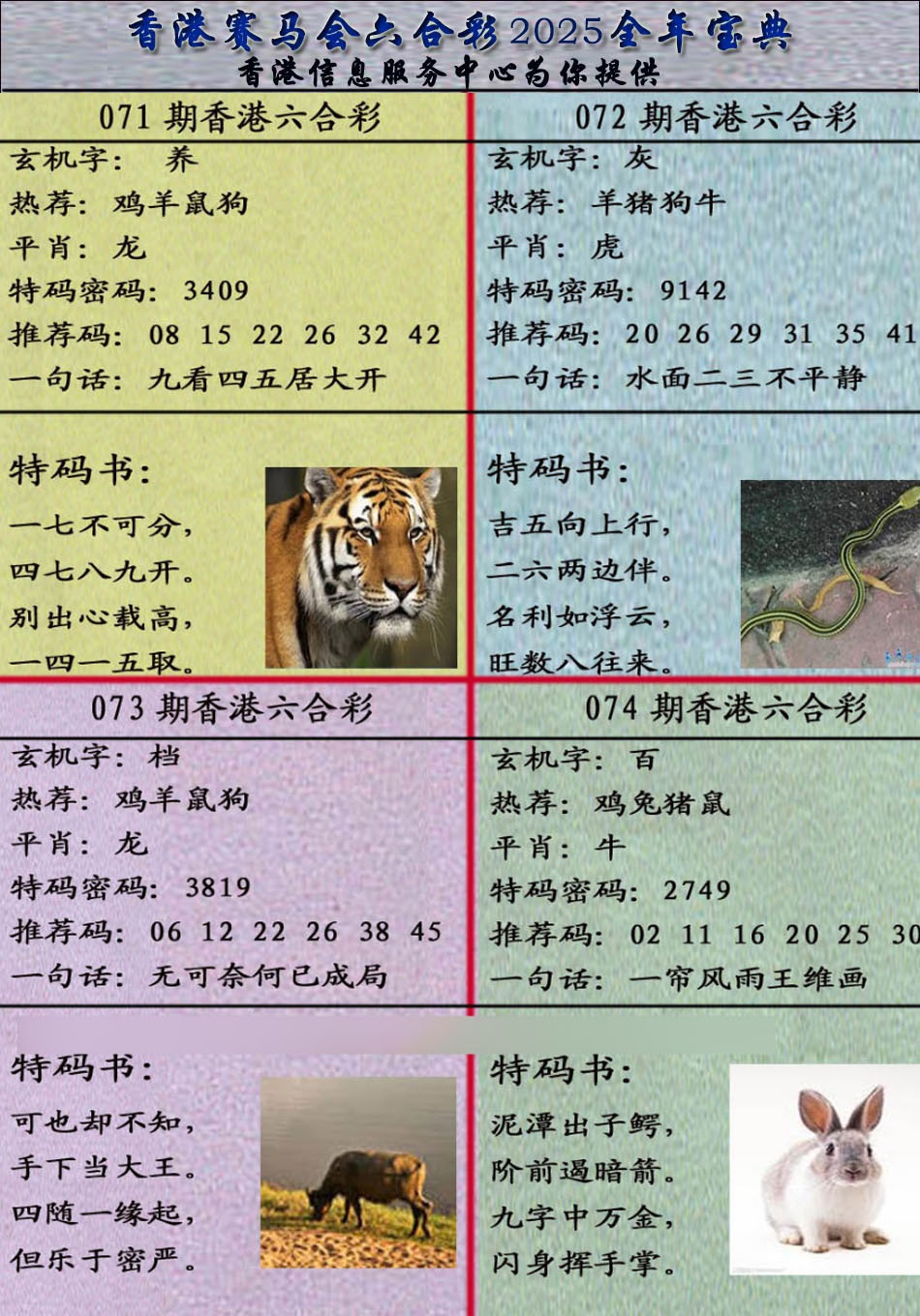 六合彩074期宝典报