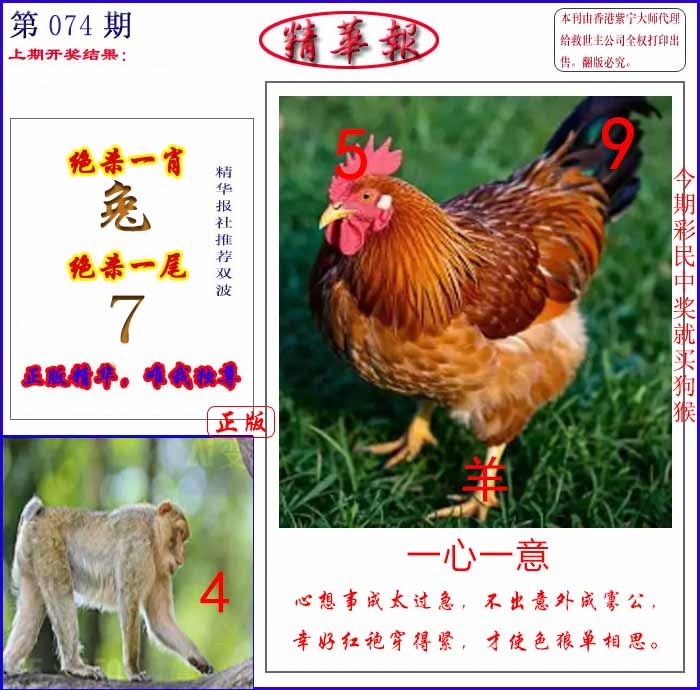 六合彩074期新精华报报