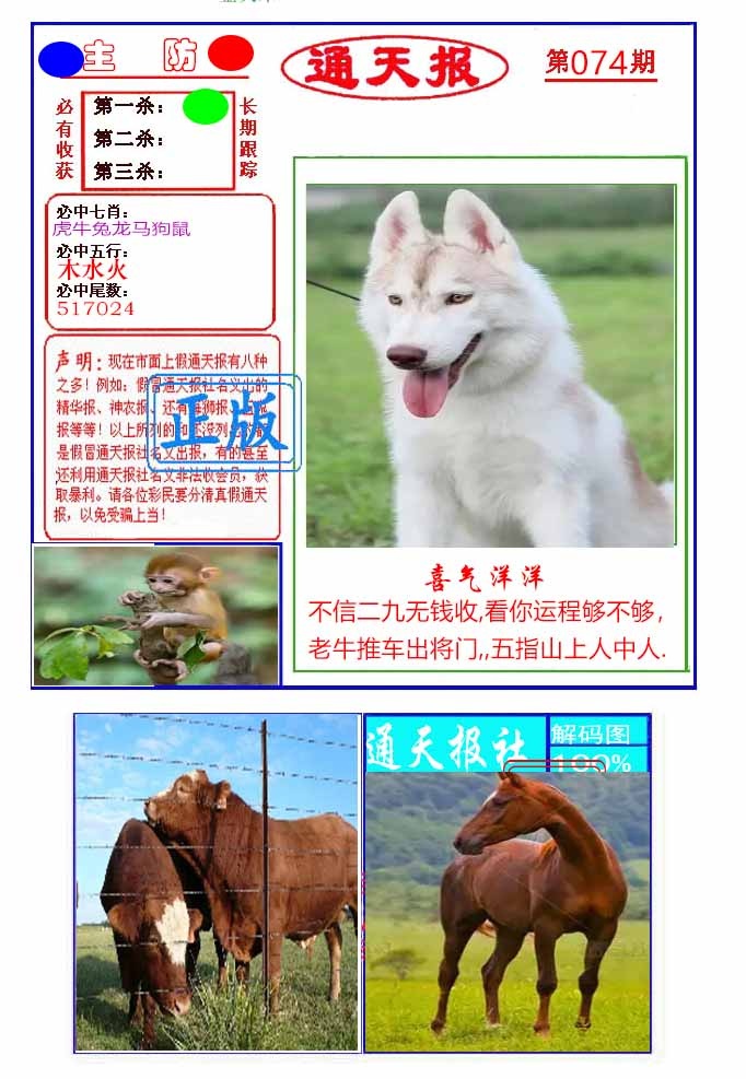 六合彩074期通天杀波图1