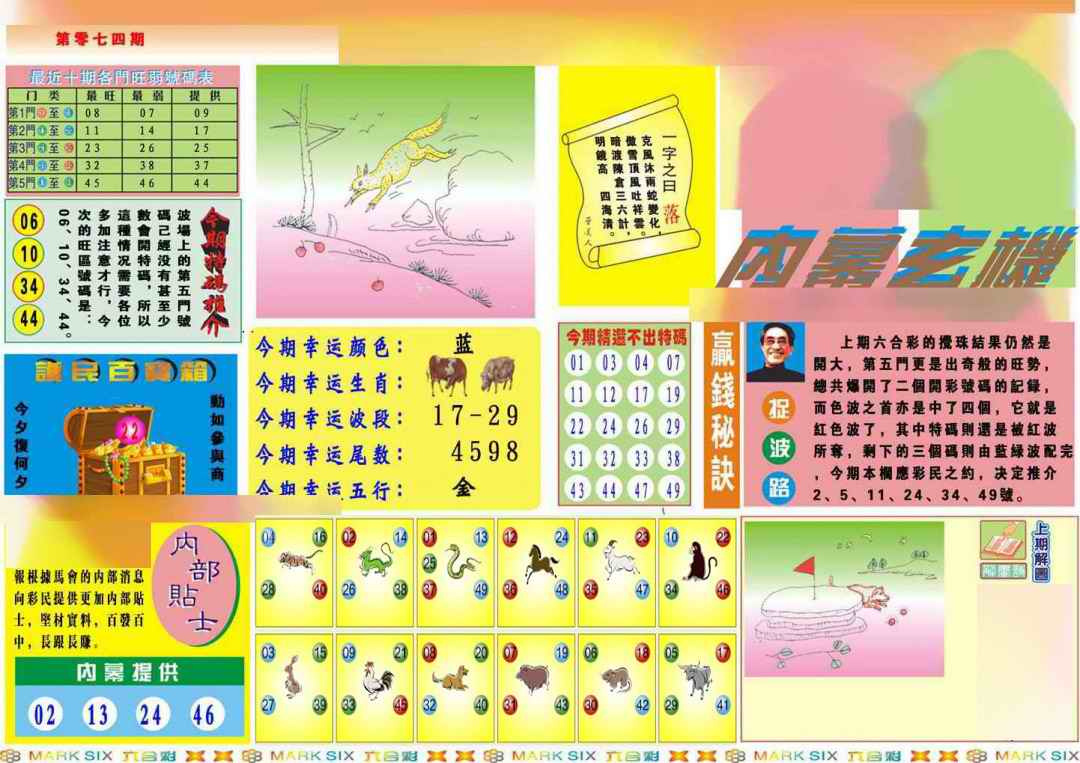 六合彩074期马经内幕A(新图推荐)