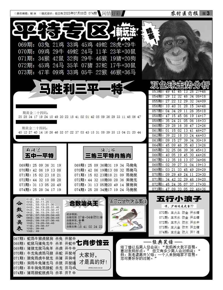 六合彩074期新粤彩(闲情好彩F)