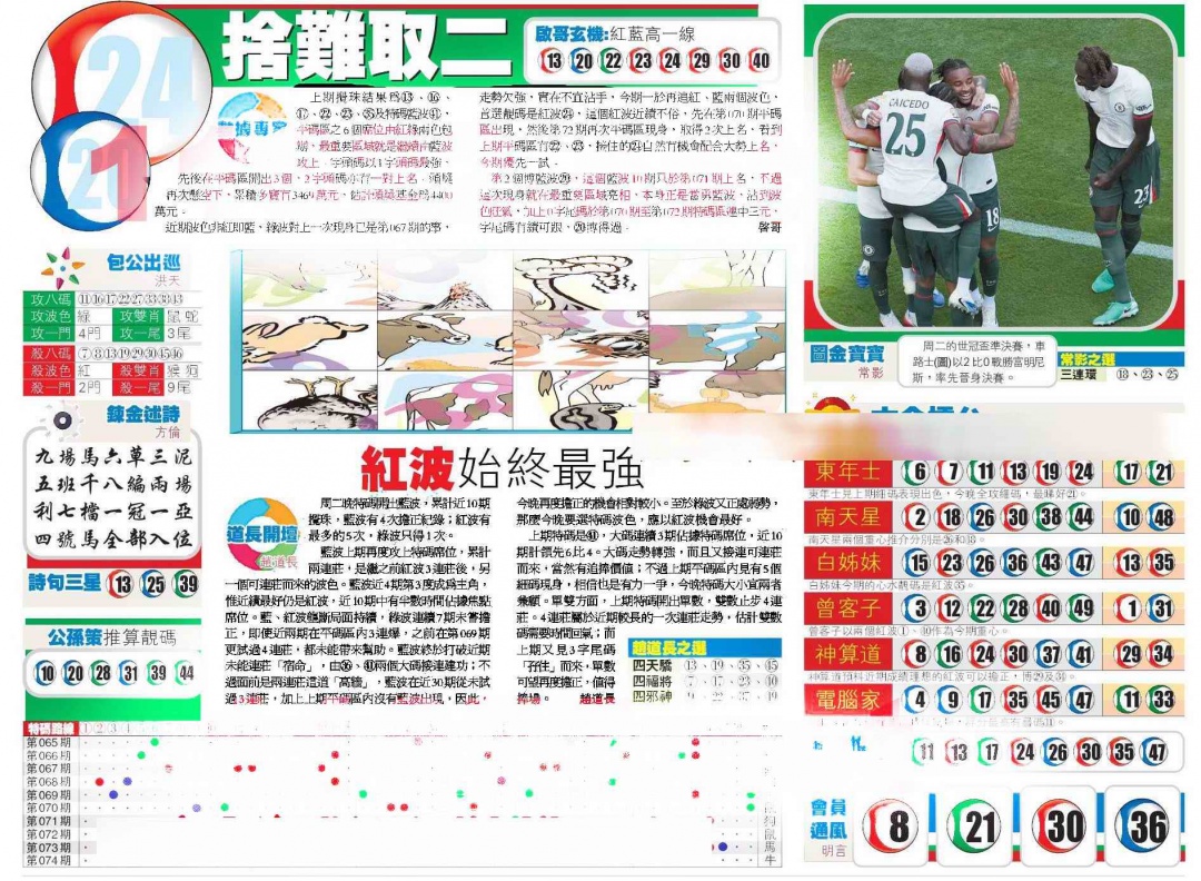 六合彩075期香港商报B