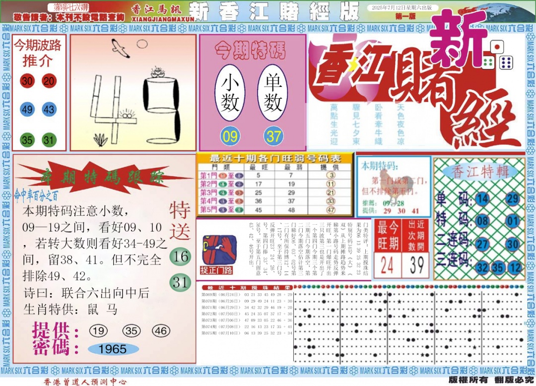 六合彩076期新香江赌经A