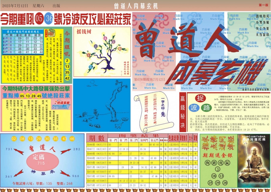 六合彩076期曾道人内幕A