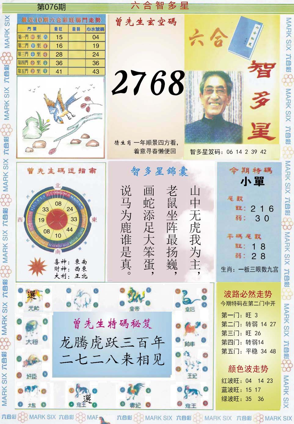 六合彩076期六合智多星