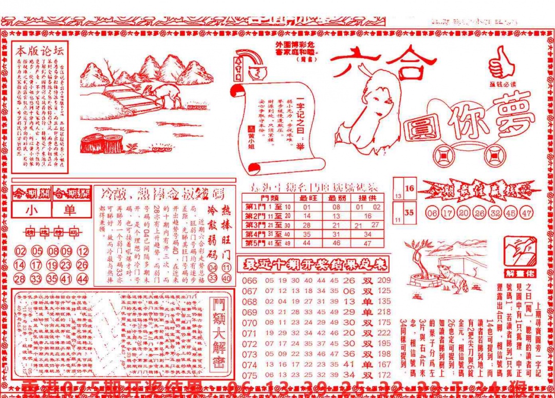 六合彩076期六合圆你梦A