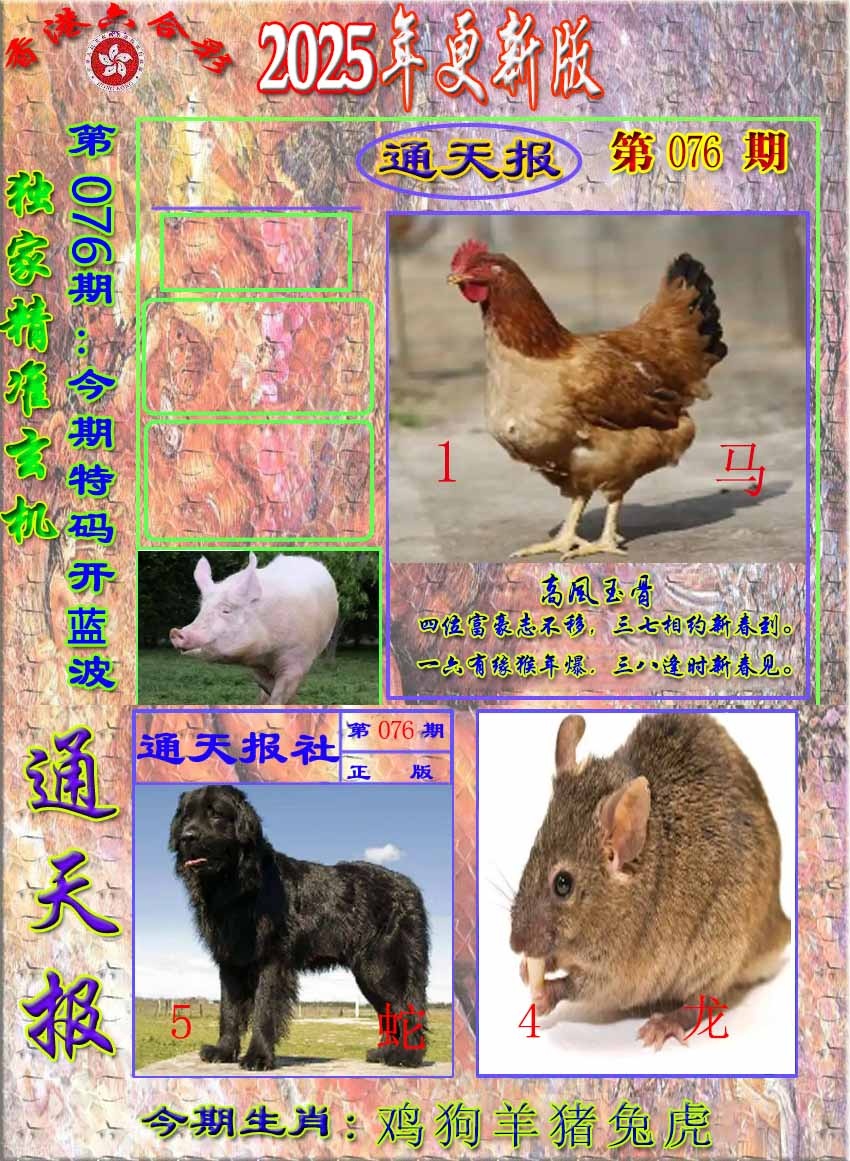六合彩076期新通报